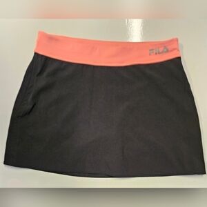 Fila sport black orange skort size xs